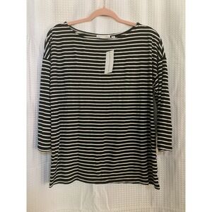 Notations Womens Medium Black White T-shirt‎